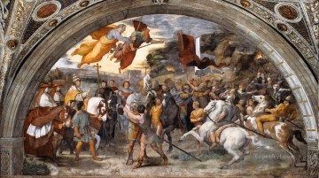 Rafael Painting - El encuentro entre León Magno y Atila, el maestro renacentista Rafael